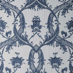 Damask Wallpaper Fine DÃ©cor Textured Heavyweight Vinyl Blue Glitter