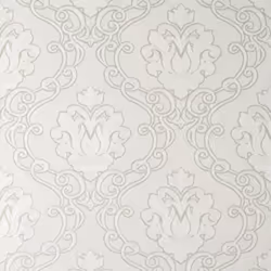Vymura Florentine Damask White Wallpaper M95657