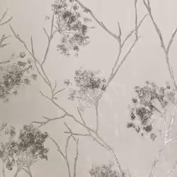 Vymura Sofia Sprig Silver Wallpaper M95673