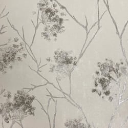 Vymura Sofia Sprig Silver Wallpaper M95673