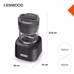 Kenwood CHP80.00BK electric food chopper 0.5 L 800 W Silver - Additional view 5