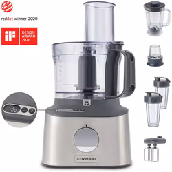 Kenwood Multipro Compact+ FDM312 SS, 5-in-1, Stainless Steel, 2.1 L Capacity, digital weighing scale, Jug Blender, Spicemill, ...