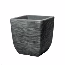 38cm Cotswold Square Planter Marble Green