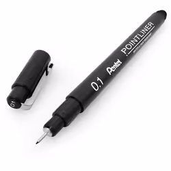 Pentel S20P Pointliner Pigment Pens - 1 of Each Size - Pack of 5 - Eco Packaging