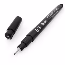 Pentel S20P Pointliner Pigment Pens - 1 of Each Size - Pack of 5 - Eco Packaging