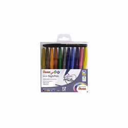 Brush Sign Pen 12pc Wallet