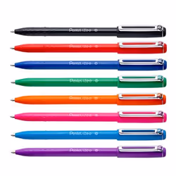 Pentel IZEE Ballpoint Pen Cap-Style 1.0mm Tip 0.5mm Line Assorted (Pac