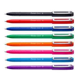 Pentel IZEE Ballpoint Pen Cap-Style 1.0mm Tip 0.5mm Line Assorted (Pac
