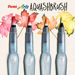 Pentel Arts Aquash Water Paint Brush - Flat Tip - Single Pack - XFRH-MHBR