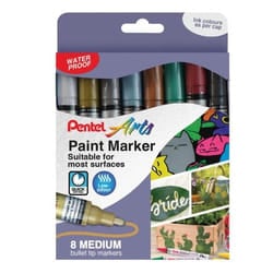 Pentel PAINT MRKR MED BULL AST PK8