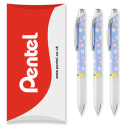 Pentel BLN75 Retractable Rollerball Pen - 0.5mm - Black - Pack of 3, Dango