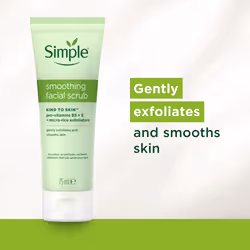 3 x 75ml Simple Kind To Skin Smoothing Facial Scrub
