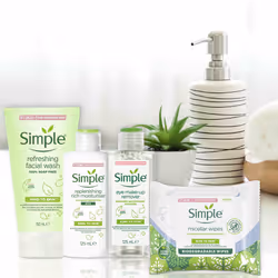 Simple Kind to Skin Micellar Wipes, Makeup Remover,Gelwash&Moisturiser