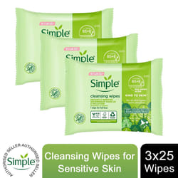 Simple Kind to Skin,Wipes For Sensitive Skins - Buy 3