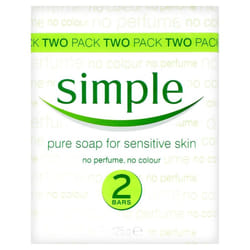 2pk Simple Pure Soap for Sensitive Skin - 125g