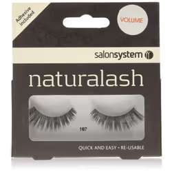Salon System Naturalash Quick and Easy Re-Usable Black 107 Lashes