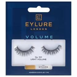 Eylure Volume Handmade False Black Eyelashes - 101 - Lash Glue is Included