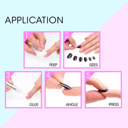 Elegant Touch - Bare Nails (was totally bare) - Short Stiletto Shape