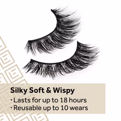 Eylure Luxe Silk Marquise Reusable Eyelashes  Adhesive Included  1 Pai