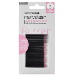 Salon System Marvelash Russian 0.07 Double Layer - Assorted Black C+D Curl Lashes