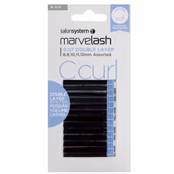 Salon System Marvelash C Curl 0.07 Double Layer - Assorted Black Lashes