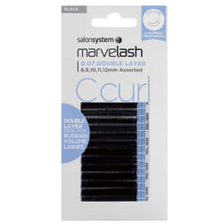 Salon System Marvelash C Curl 0.07 Double Layer - Assorted Black Lashes