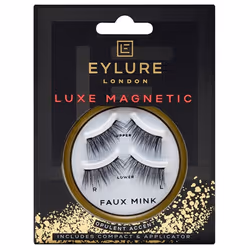 Eylure Luxe Magnetic Faux Mink Black Lashes - Opulent Accent - Adhesive Included