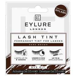 Eylure Lash Tint - Dark Brown Permanent Dye Kit x2 3.5ml
