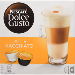 NESCAFÃ Dolce Gusto Latte Macchiato Coffee Pods 16 Capsules (Pack of 3 - Total 48 Capsules, 24 Servings)
