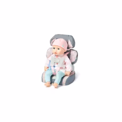 Grey Car Booster Seat. Dolls Car Booster Seat For Children Aged 3+. Suits Dolls Up To 35cm In Size