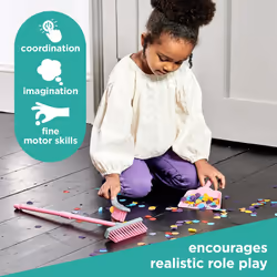 Hetty Brush Set | Child-Friendly Cleaning Toy Set for Ages 3+ | Fun & Educational | Includes Broom, Brush, Dustpan!