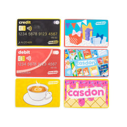 Casdon Pretend Play Cards Set | Realistic Credit & Gift Cards for Imaginative Play | For Children 3+ | Teaches Financial Concepts!