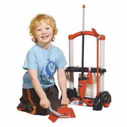 Henry Cleaning Trolley Toy Set - Casdon 630 Kids Play -  cleaning trolley henry casdon 630 toy kids play set