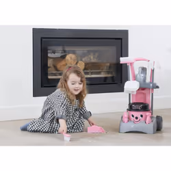 Henry & Hetty Toys - Hetty Deluxe Cleaning Trolley - Pink Hetty-Inspired Toy Playset with Working Hand Vacuum - Kids Cleaning Trolley Set with