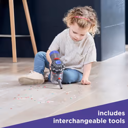 Casdon Dyson Cordless Vacuum Interactive Toy for Children Aged 3+  Purple