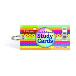 Silvine Multicoloured Study Cards 100x50mm (Pack 48) - PADSCAC