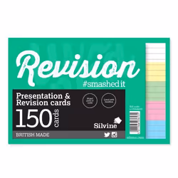 Silvine Revision and Presentation Cards Ruled 152x102mm Assorted Colou