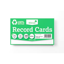 Silvine 100 Recycled Flash Revision Cards 127 x 76mm Ruled (Pack 10) -