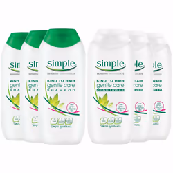 Simple Kind to HairGentle Care Shampoo&Conditioner - Three of Each