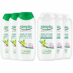 Simple Kind to HairGentle Care Shampoo&Conditioner - Three of Each