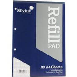 Silvine SQUARE 5MM REFILL PAD A4 PK6