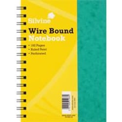 Silvine LUXPAD WIRE NOTEBOOK A5 PK6
