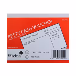 Silvine Petty Cash Voucher Pad 127x101mm 100 Pages White (Pack 24) - 2