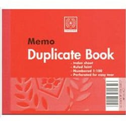 Silvine DUPL BOOK MEMO RULED 601 PK6