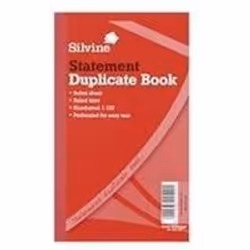 Silvine Duplicate Book. Manufactured from quality bank paper with laminated Red covers. Features include. white pages numbere ...