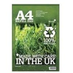 Silvine Premium A4 Refill Pad Recycled Ruled 120 Pages Green (Pack 5)