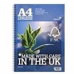 Silvine Premium A4 Notebook. Premium side twinwire bound pad manufactured in the UK. Each pad contains 160 pages of high qua ...