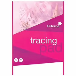 Silvine A4 Tracing Pad 63gsm 40 Sheets (Pack 6) - A4T
