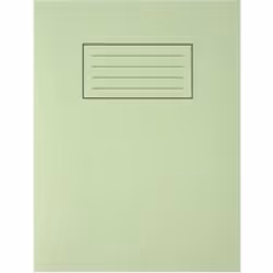 Silvine 9x7 Exercise Book 80pp Feint And Margin Green