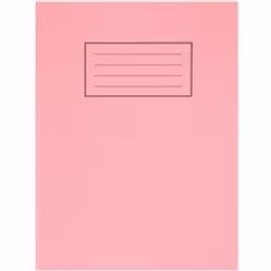 Silvine 9x7 Exercise Book 80pp Feint And Margin Pink